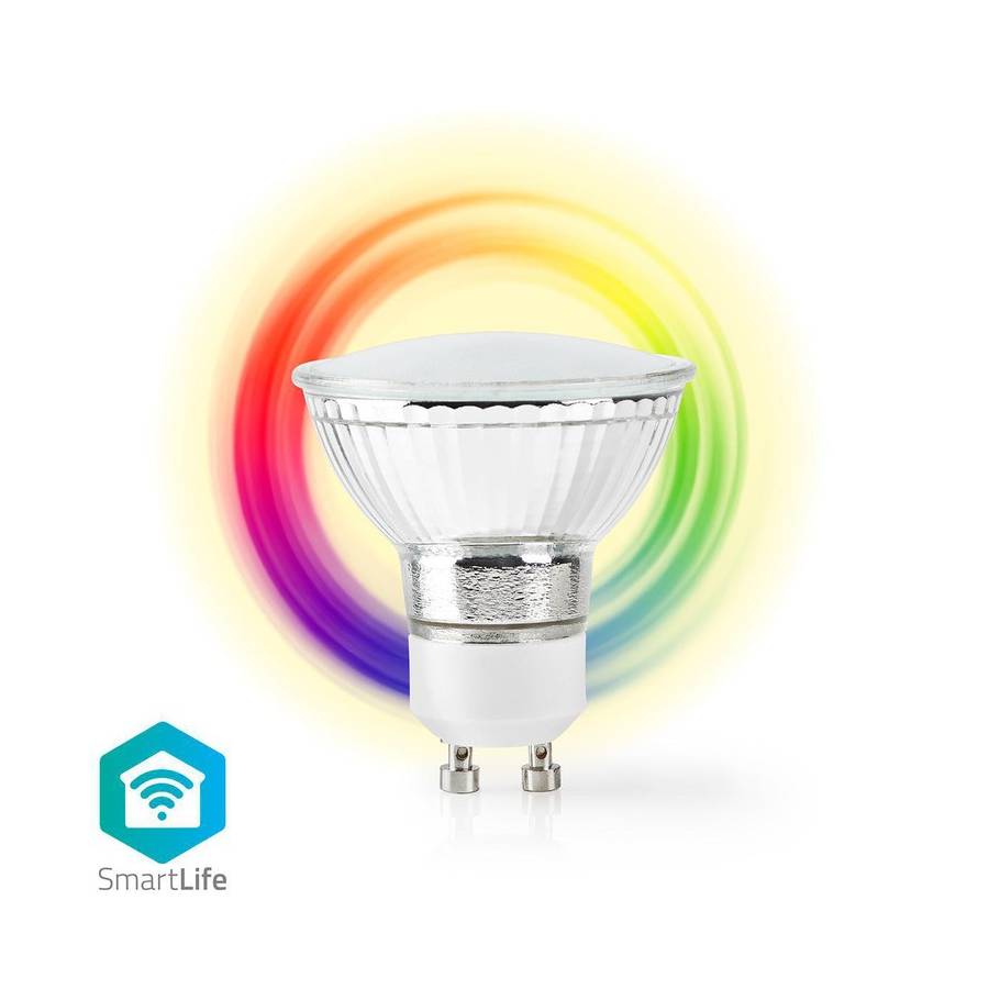 Ampoule connectée LED Nedis SmartLife GU10 5W 330lm A+ blanc chaud et RGB  2700 K Android et iOS WIFILC10CRGU10